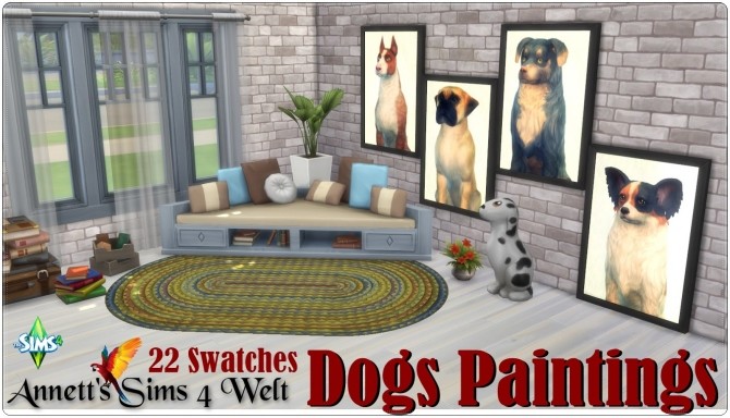 Sims 4 Dogs Paintings at Annett’s Sims 4 Welt