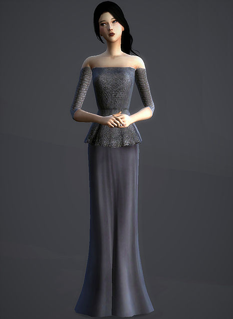 Sims 4 Merino Regalia dress at Magnolian Farewell