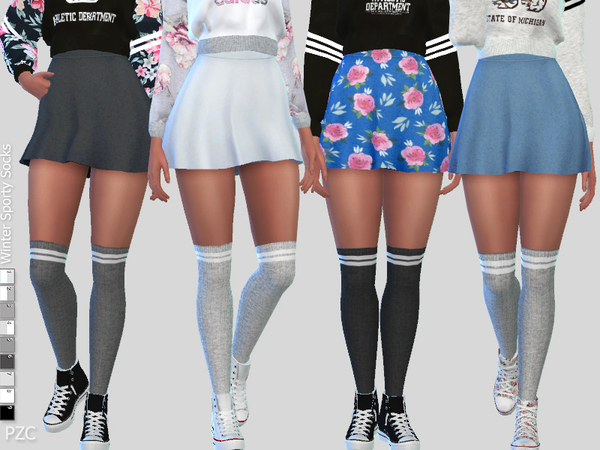 Sims 4 Winter Sporty Socks by Pinkzombiecupcakes at TSR