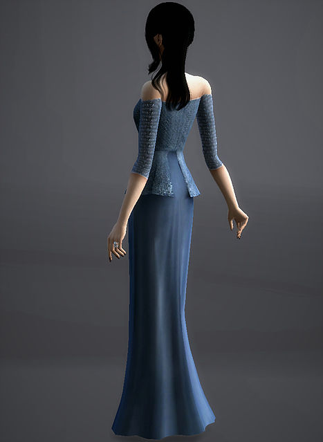 Sims 4 Merino Regalia dress at Magnolian Farewell