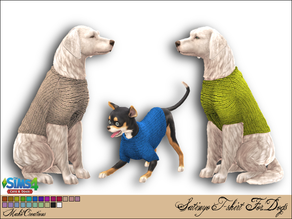 Sims 4 Satinyo Tshirt for Cats and Dogs by MahoCreations at TSR