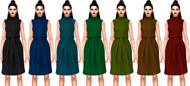Sims 4 Little M Turtleneck Dress Conversion at Astya96