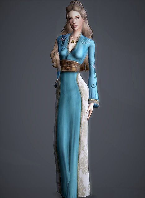 Sims 4 Bluebird Gown Cersei Lannsiter at Magnolian Farewell