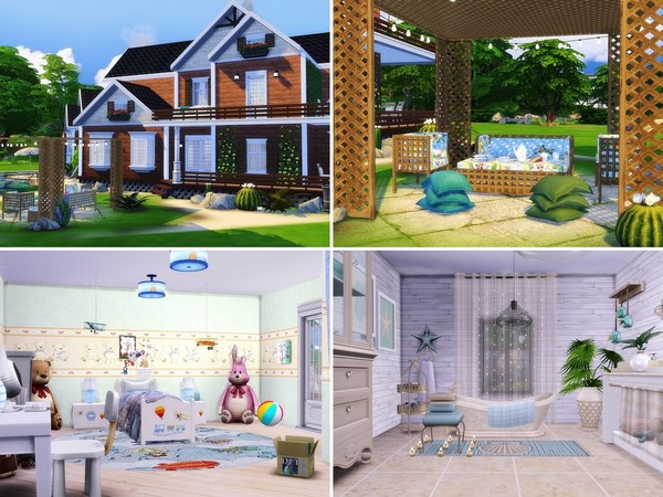 Sims 4 Peaceful Haven family home by MychQQQ at TSR
