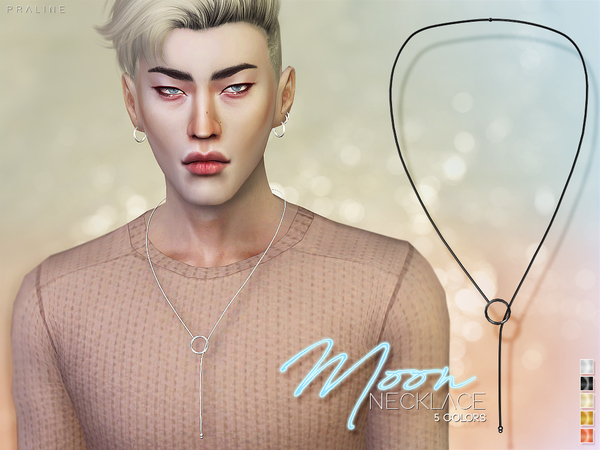Sims 4 Moon Necklace by Pralinesims at TSR