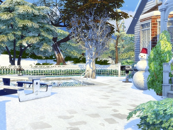 Sims 4 Snowy Day family house by MychQQQ at TSR