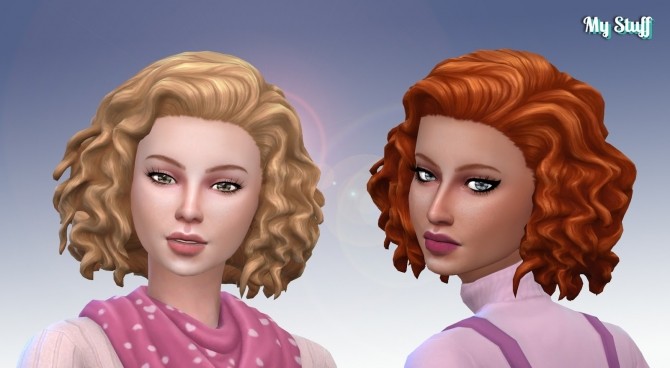 Sims 4 Medium Mid Curly hair at My Stuff