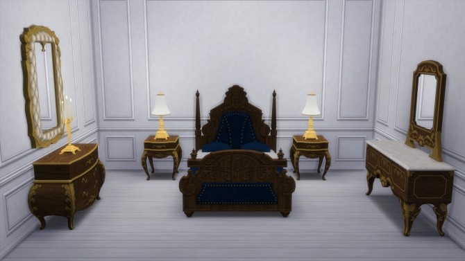 Sims 4 Dark Lux Bedroom from TS3 by TheJim07 at Mod The Sims