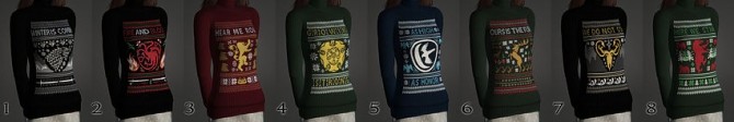 Sims 4 Game Of Thrones Christmas Sweaters at Magnolian Farewell