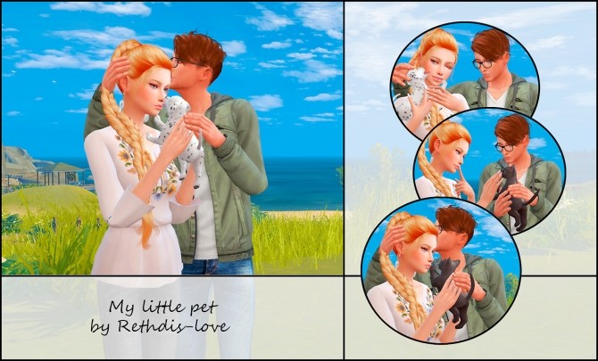 Sims 4 My little pet poses at Rethdis love