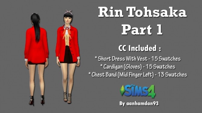 Sims 4 Rin Tohsaka Collections at Aan Hamdan Simmer93