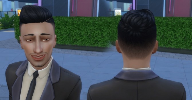 Sims 4 Part Shaved Conversion Hair at My Stuff