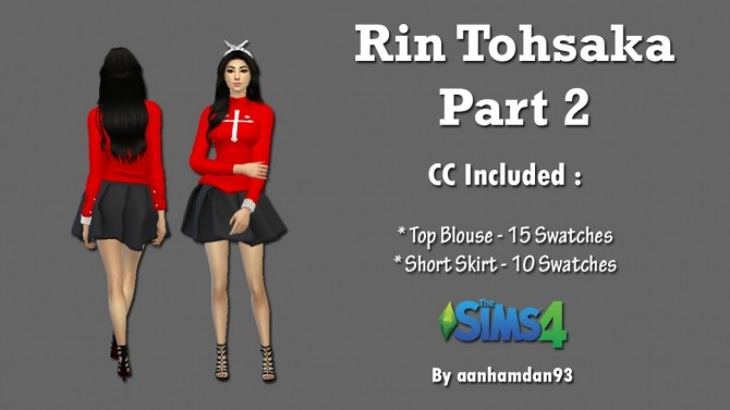 Sims 4 Rin Tohsaka Collections at Aan Hamdan Simmer93