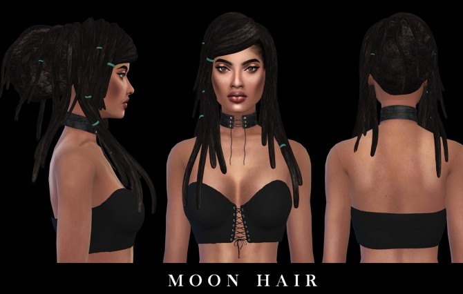 Sims 4 Moon Hair (P) at Leo Sims