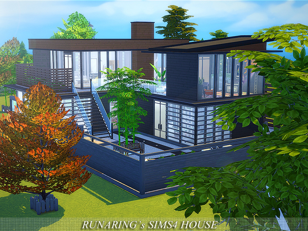 Sims 4 Modern house by Runaring at TSR