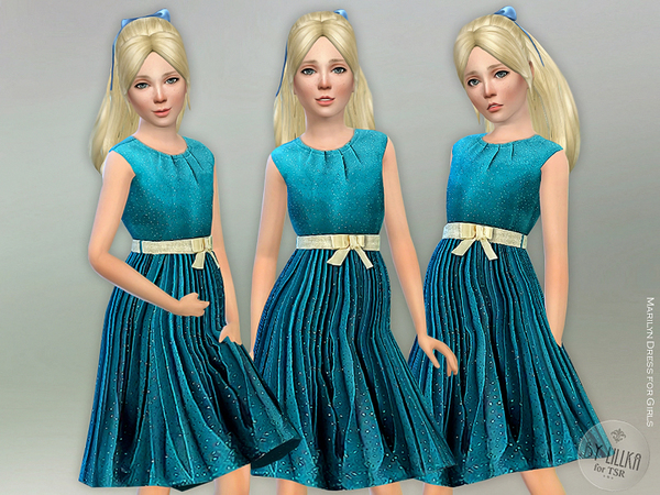 Sims 4 Marilyn Dress by lillka at TSR
