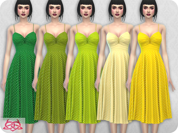 Sims 4 Claudia dress RECOLOR 11 by Colores Urbanos at TSR