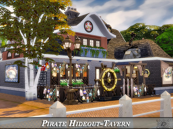 Sims 4 Pirate Hideout Tavern by Danuta720 at TSR