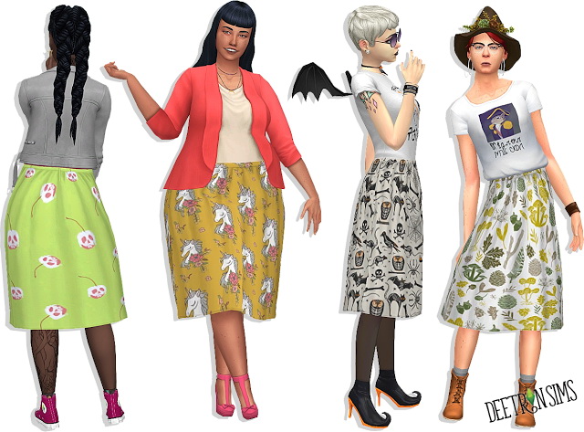 Sims 4 Boo! Skirt at Deetron Sims