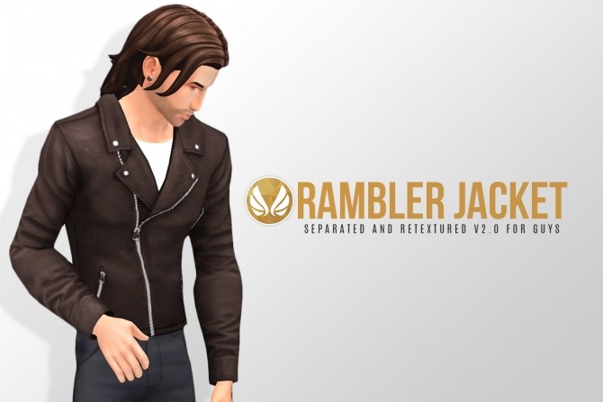 Sims 4 Rambler Leather Jacket Ver 2.0 at Simsational Designs
