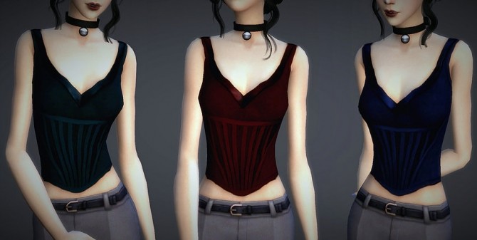 Sims 4 Rosa Corset at Magnolian Farewell