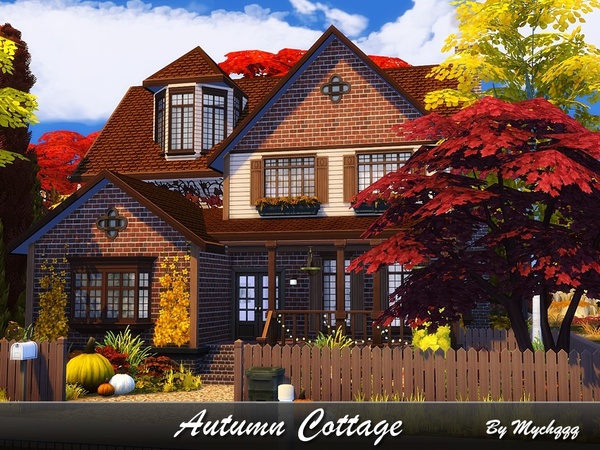 Sims 4 Autumn Cottage by MychQQQ at TSR
