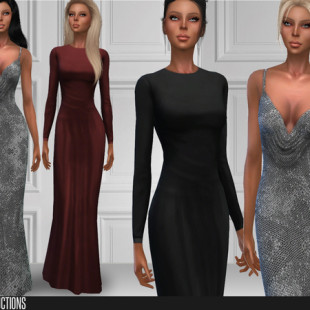 New Style Strip Line Dress by Saliwa at TSR » Sims 4 Updates