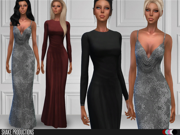 Sims 4 Gown Set 83 by ShakeProductions at TSR