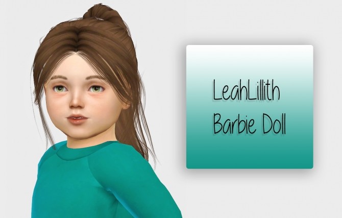 Sims 4 LeahLillith Barbie Doll Hair Toddler Version at Simiracle
