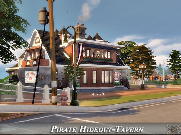 Sims 4 Pirate Hideout Tavern by Danuta720 at TSR
