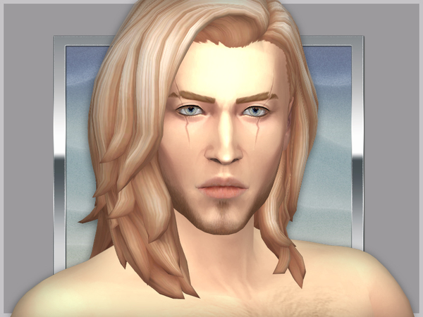 Sims 4 Scarface Male face overlay & eyebrows by WistfulCastle at TSR