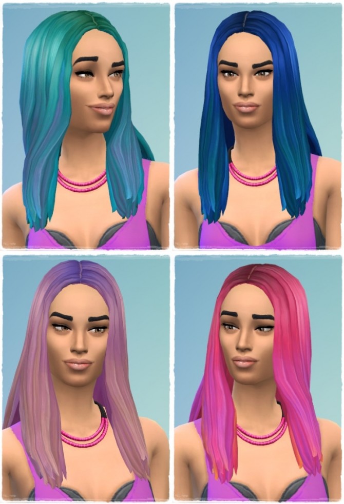 Sims 4 Long Straight High Hair Line at Birksches Sims Blog