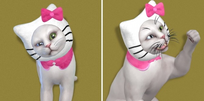 Sims 4 FUNCTIONAL LADY PET COZY + HAT at REDHEADSIMS