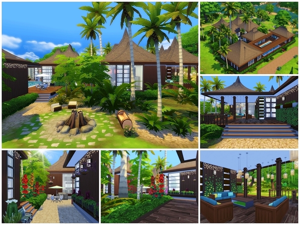 Sims 4 TROPICAL FEELING home by Moniamay72 at TSR