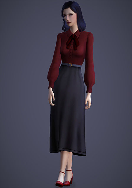 Sims 4 Belle Blouse at Magnolian Farewell