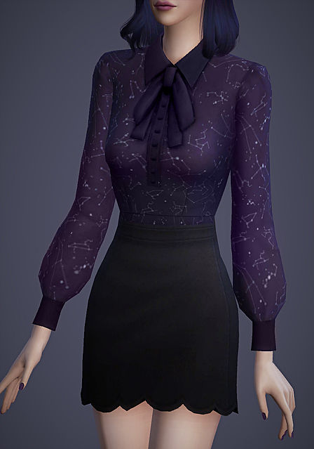 Sims 4 Belle Blouse at Magnolian Farewell