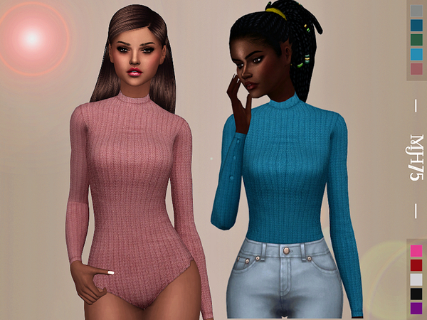 Sims 4 S4 Thermal Bodysuit/Top by Margeh 75 at TSR