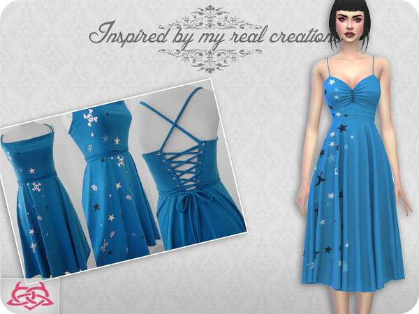 Sims 4 Claudia dress RECOLOR 10 by Colores Urbanos at TSR