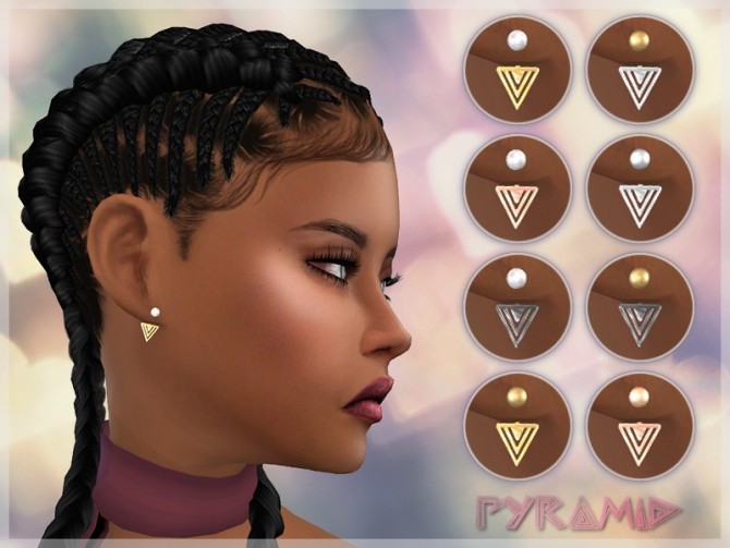 Sims 4 Pyramid Earrings at Giulietta