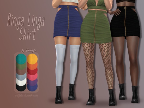Sims 4 Ringa Linga Skirt by Trillyke at TSR