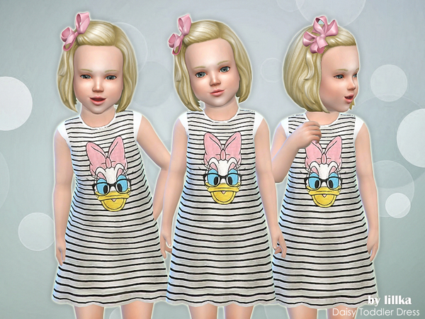 Sims 4 Daisy Toddler Dress by lillka at TSR