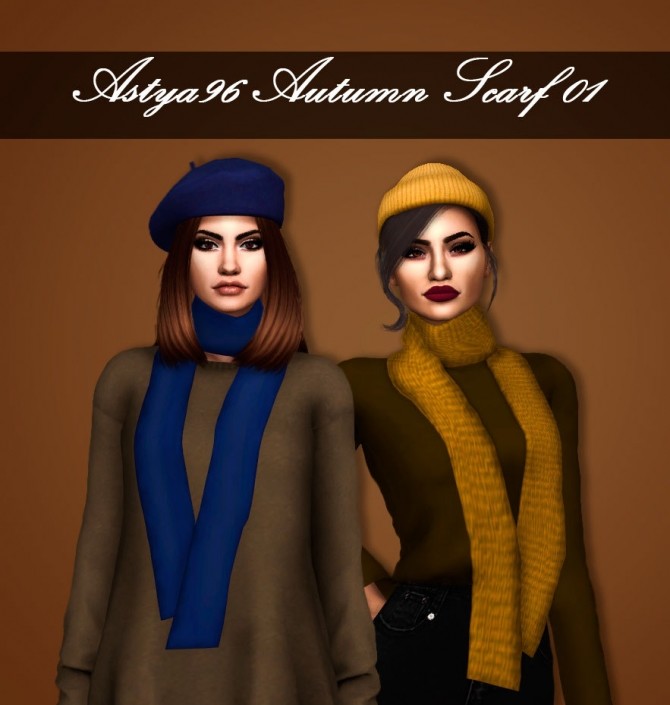 Sims 4 Autumn Scarf 01 at Astya96