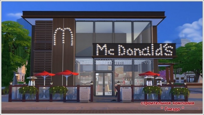 Sims 4 McDonalds restaurant at Sims by Mulena