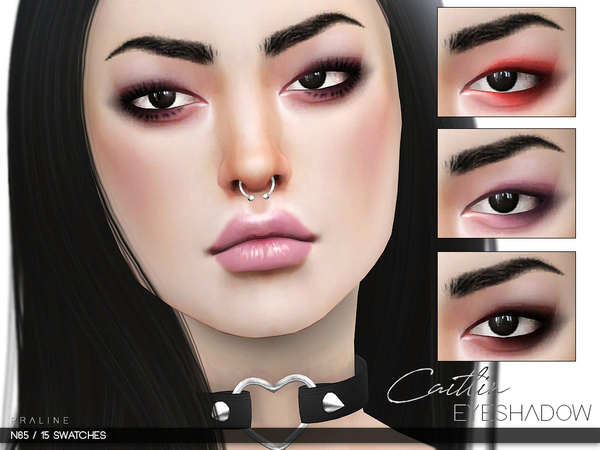 Sims 4 Caitlin Eyeshadow N65 by Pralinesims at TSR
