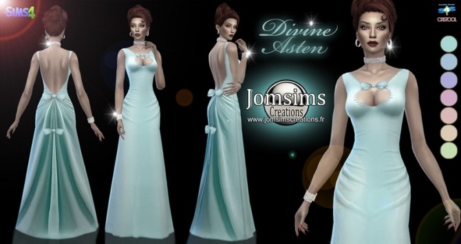 Sims 4 Divine Asten dress at Jomsims Creations