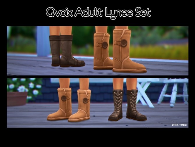 Sims 4 Lynee Boots Set at qvoix – escaping reality