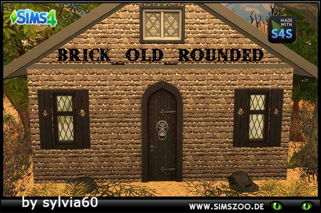 Sims 4 Brick Old Rounded by sylvia60 at Blacky’s Sims Zoo