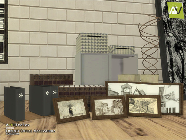 Sims 4 Expexit Office Accessories by ArtVitalex at TSR