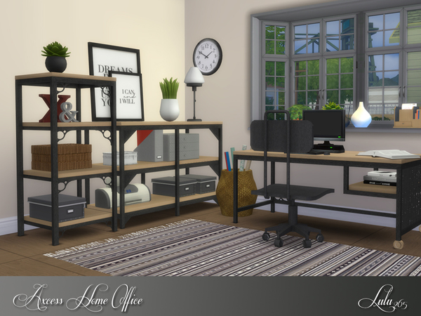 Sims 4 Axcess Home Office by Lulu265 at TSR