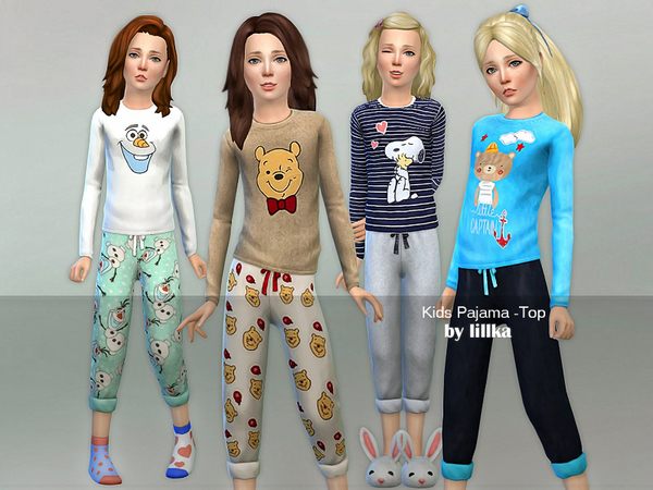 Sims 4 Pajama Set for Kids by lillka at TSR
